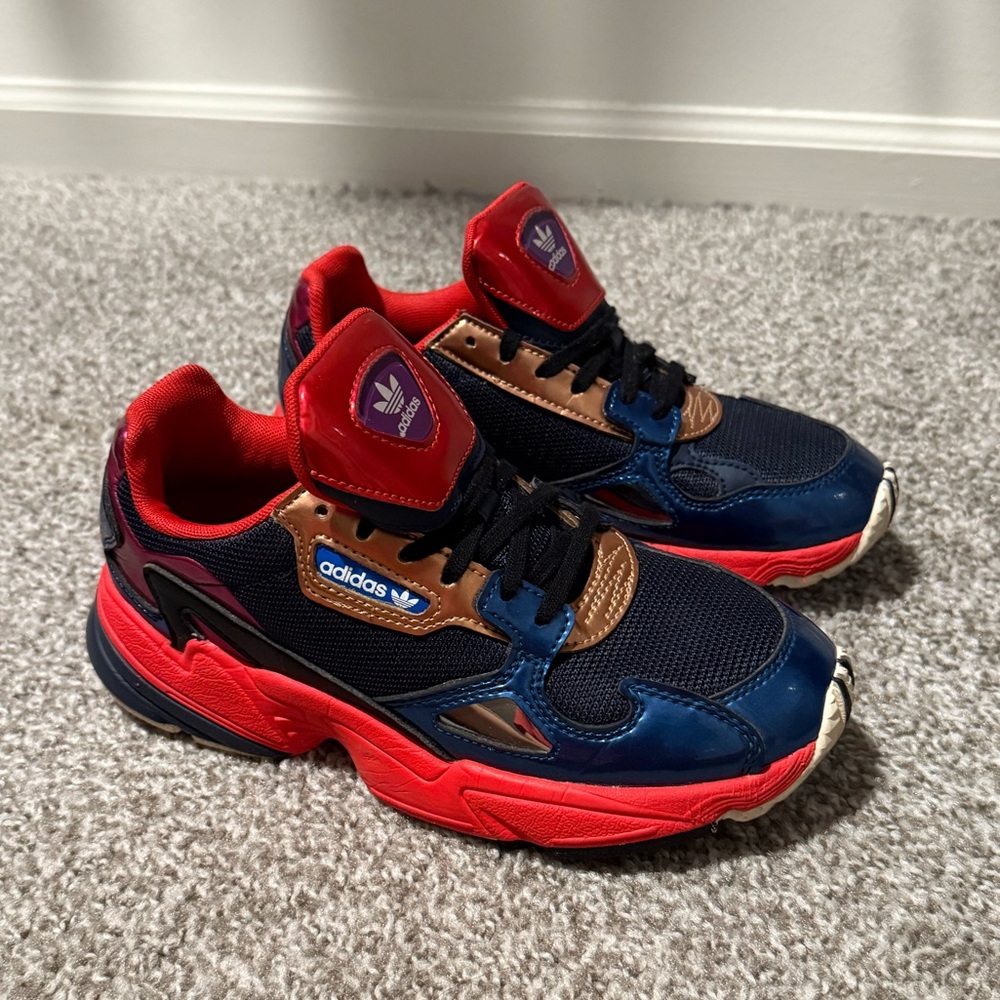 Adidas Navy and Scarlet Athletic Shoes